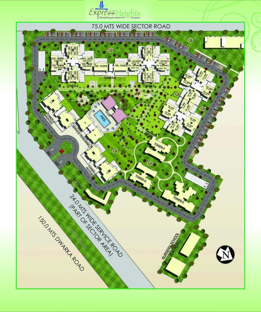 Pareena-Express-Heights-Sector-99-Gurgaon-Site-Plan