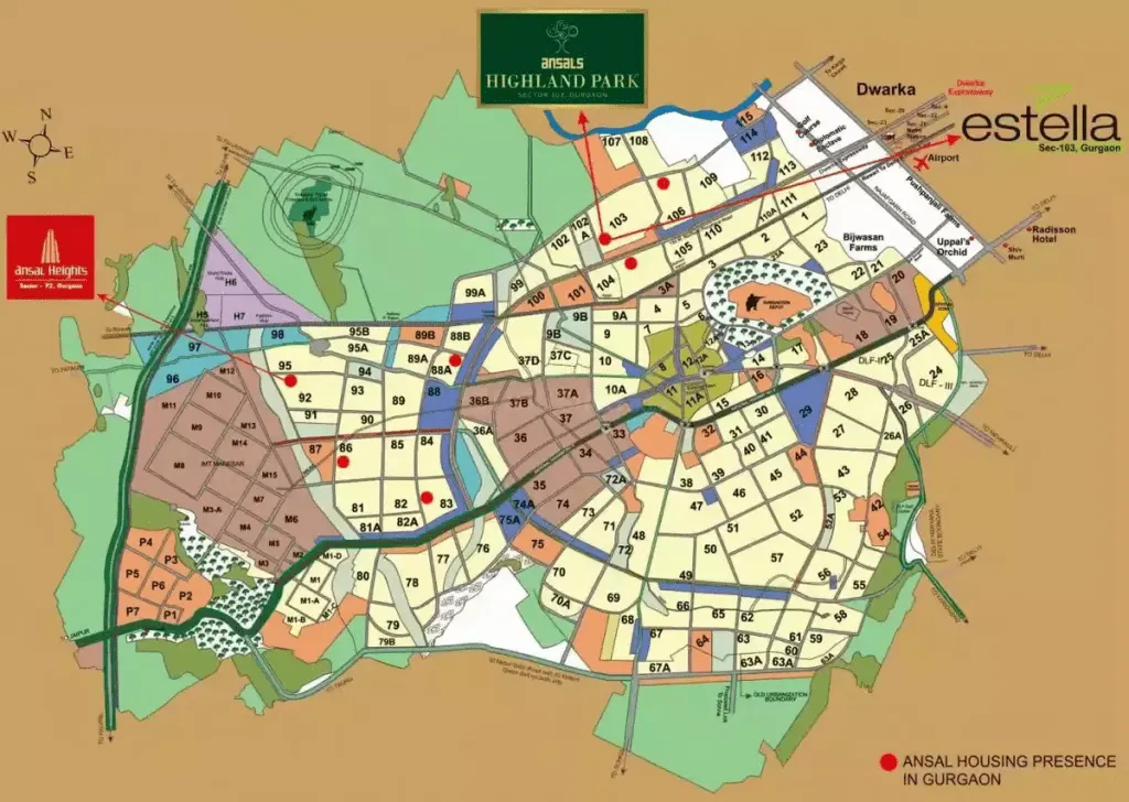 Ansal-Highland-103-Location-Map