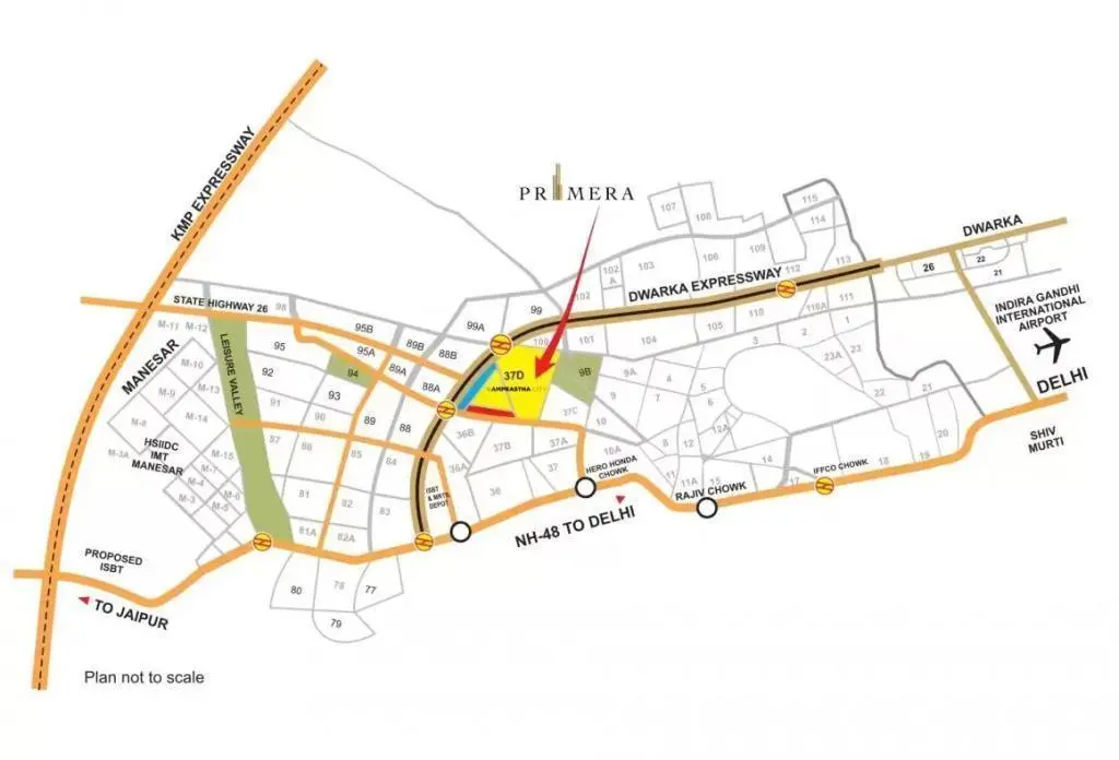 Ramprasthas Primera Location Map