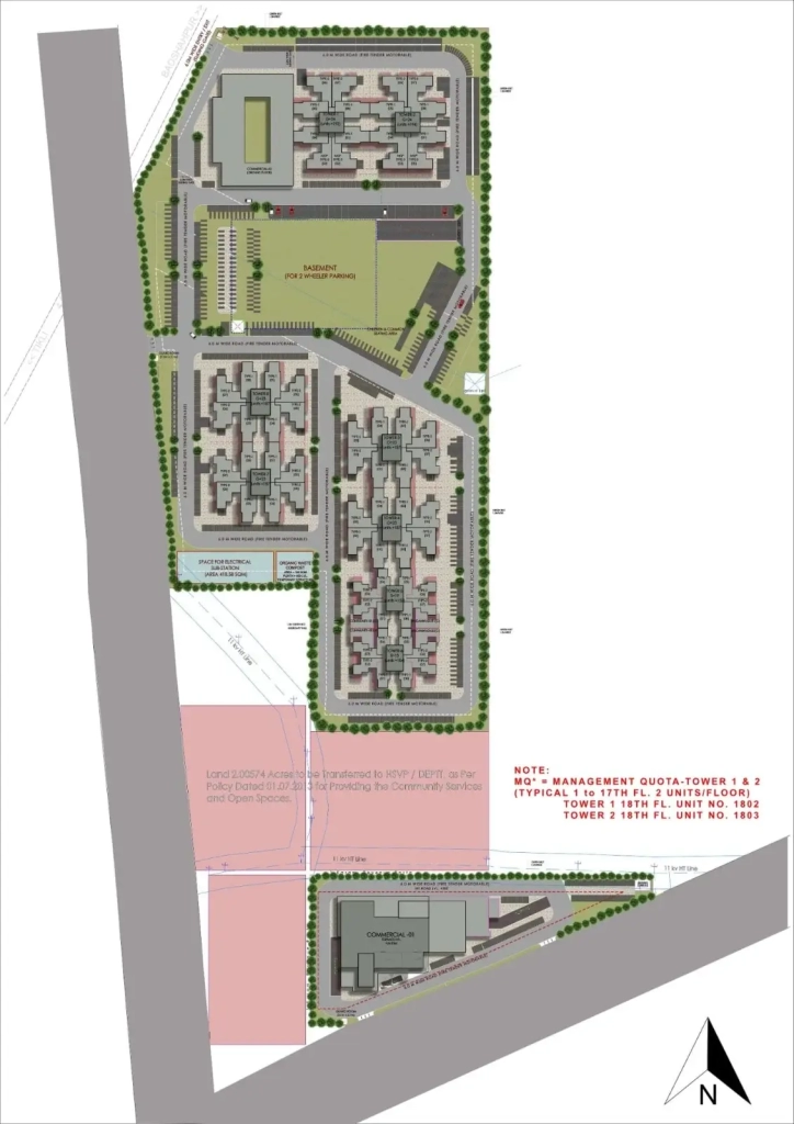 Siteplan : Pareena Hanu Residency