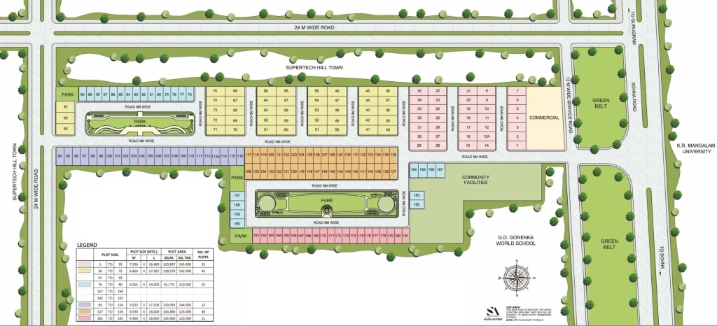 Shree Vardhman Plots Sector 2 Sohna: Siteplan